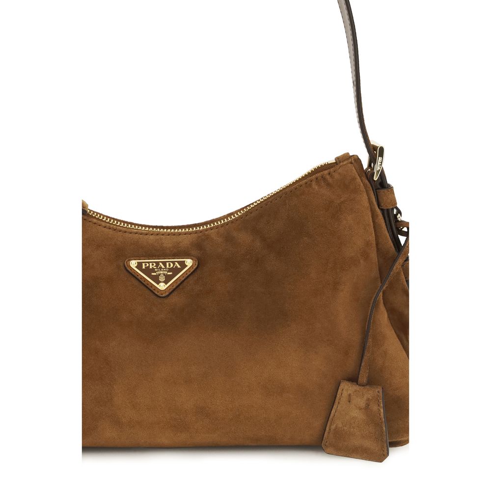 Prada Brown Calf Leather Bos Taurus Shoulder Bag