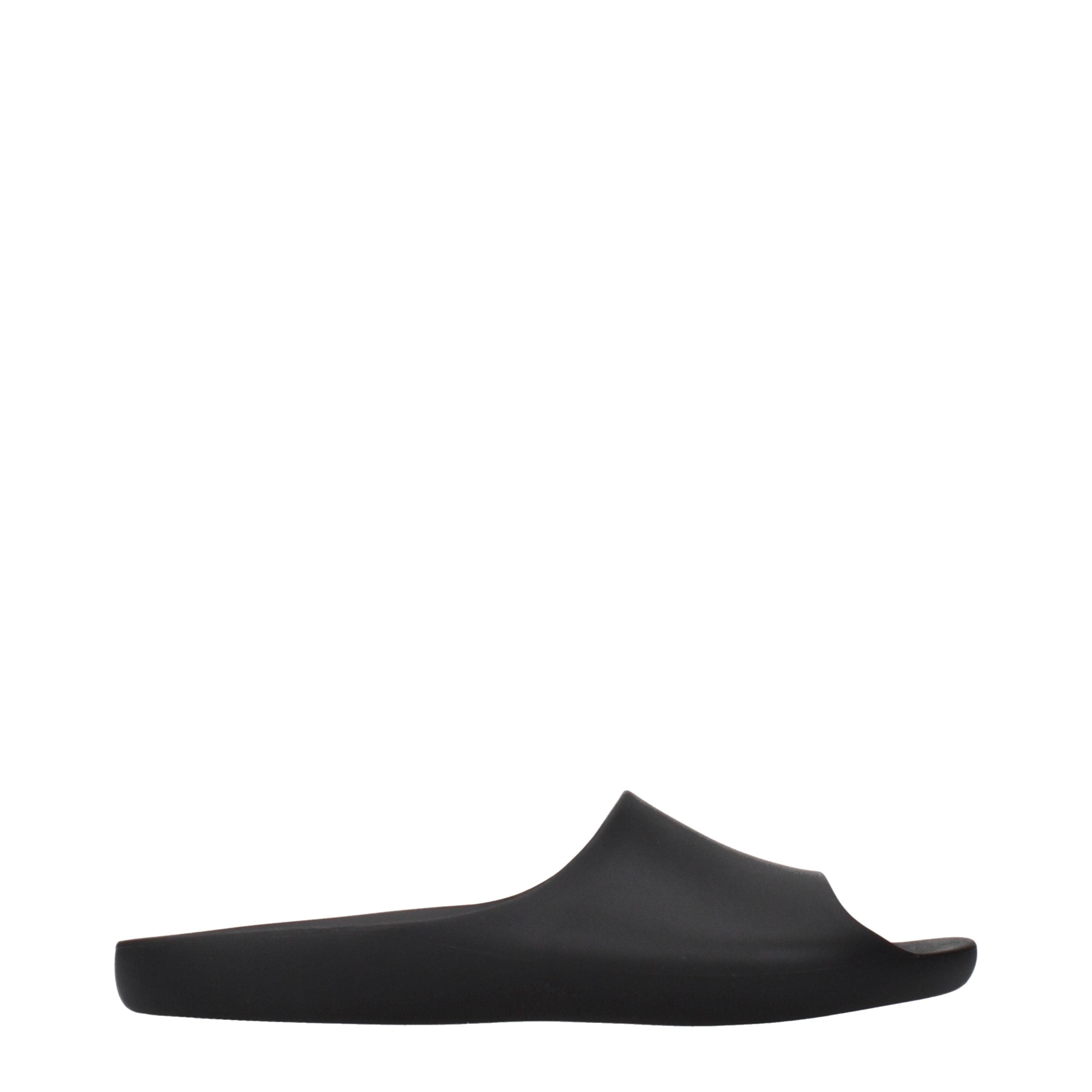 The Row Black Cotton Slippers