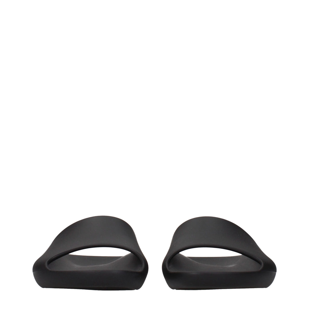 The Row Black Cotton Slippers