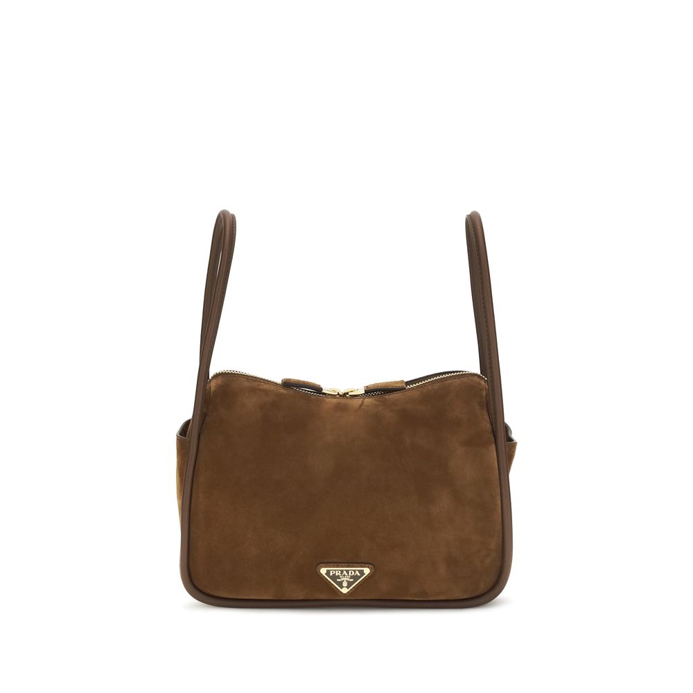 Prada Brown Calf Leather Bos Taurus Handbag