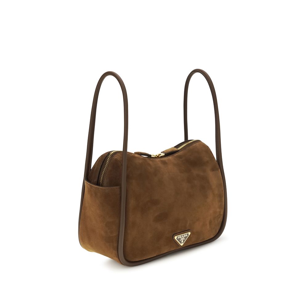 Prada Brown Calf Leather Bos Taurus Handbag