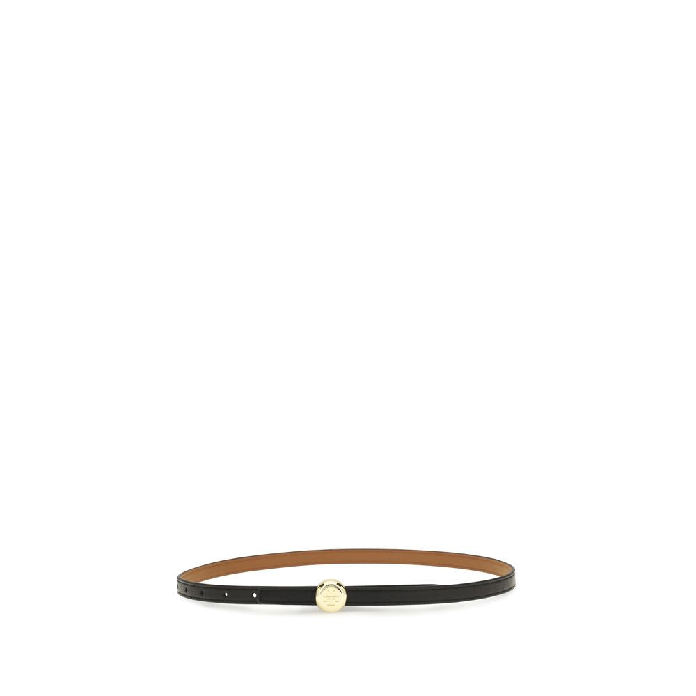 Tory Burch Black Calf Leather Bos Taurus Regular Belt