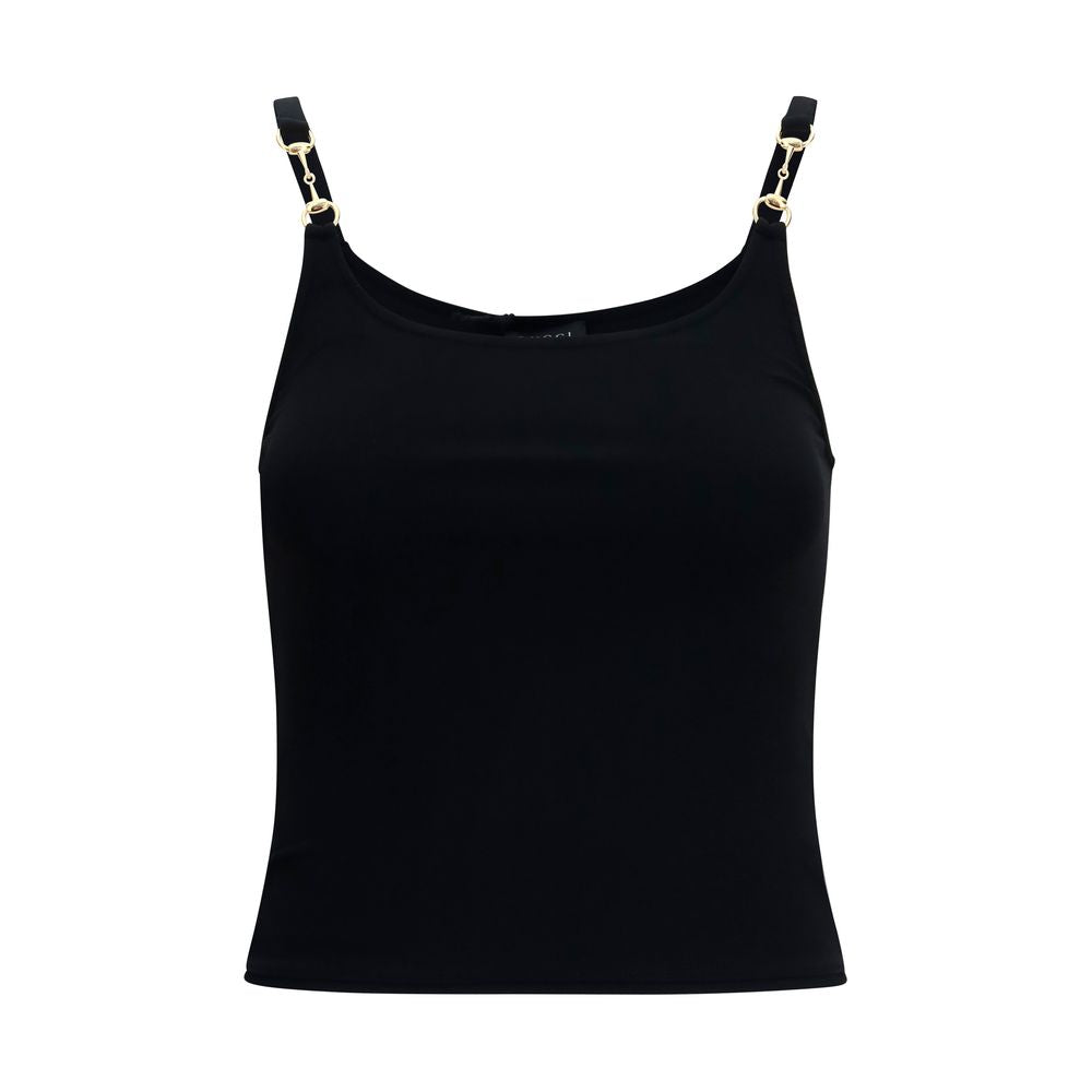 Gucci Black Viscose Sleeveles T-Shirt