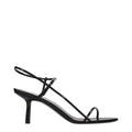 The Row Black Leather Stiletto Heel Sandals