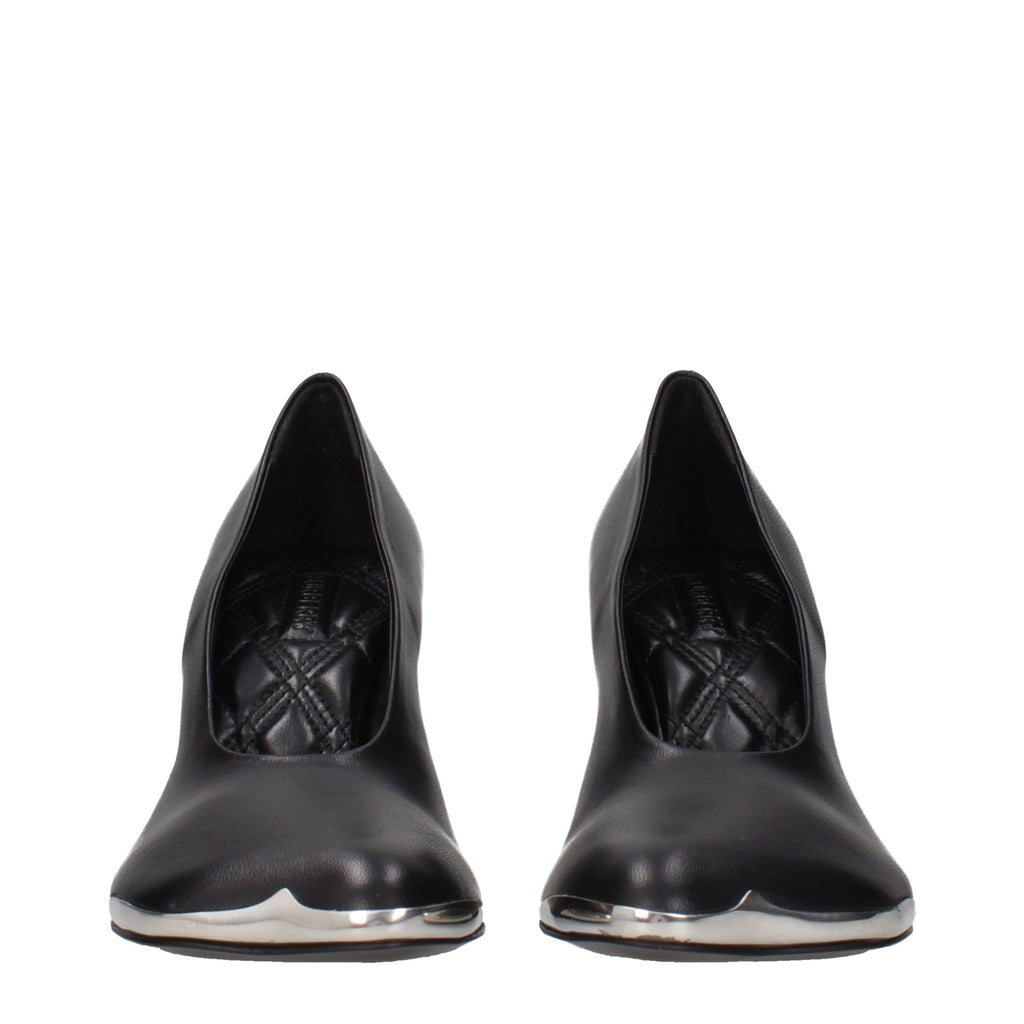 Burberry Black Leather High Heel Pumps