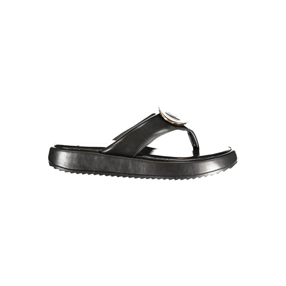 Laura Biagiotti Black Polyurethane Women's Sandal