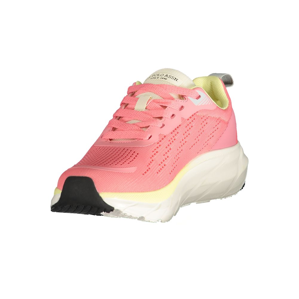 U.S. POLO ASSN. Pink Polyurethane Women's Sneaker