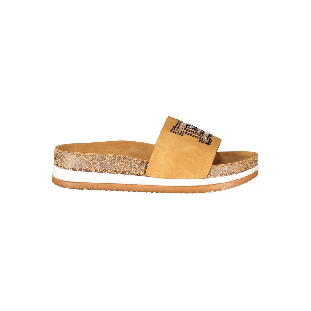 Laura Biagiotti Brown Polyurethane Women's Slipper