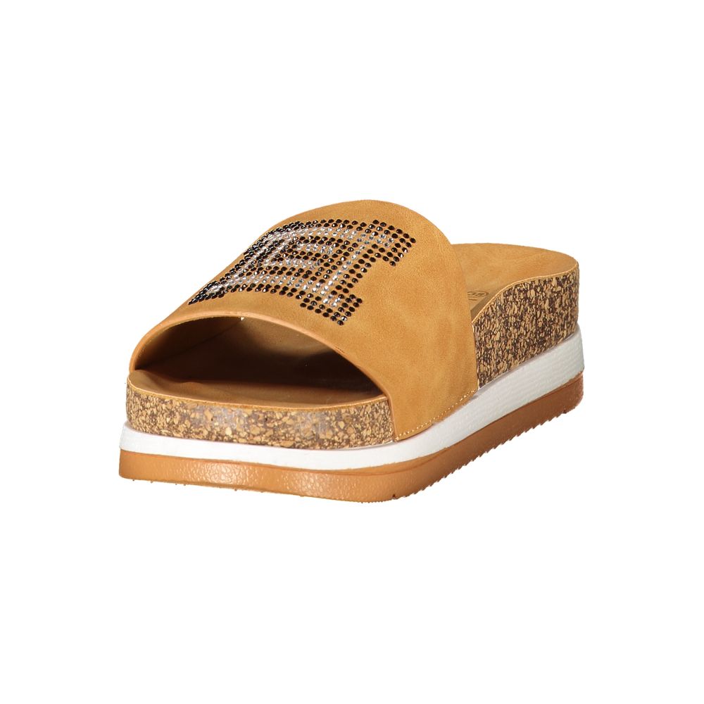 Laura Biagiotti Brown Polyurethane Women's Slipper