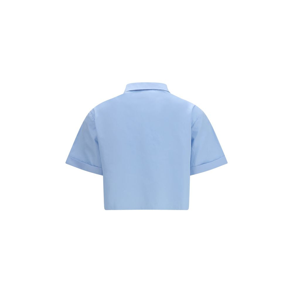 Miu Miu Blue Cotton Shortsleeve Shirt
