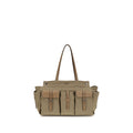 Prada Bicolor Cotton Shoulder Bag