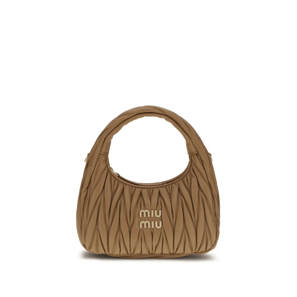 Miu Miu Beige Calf Leather Bos Taurus Handbag
