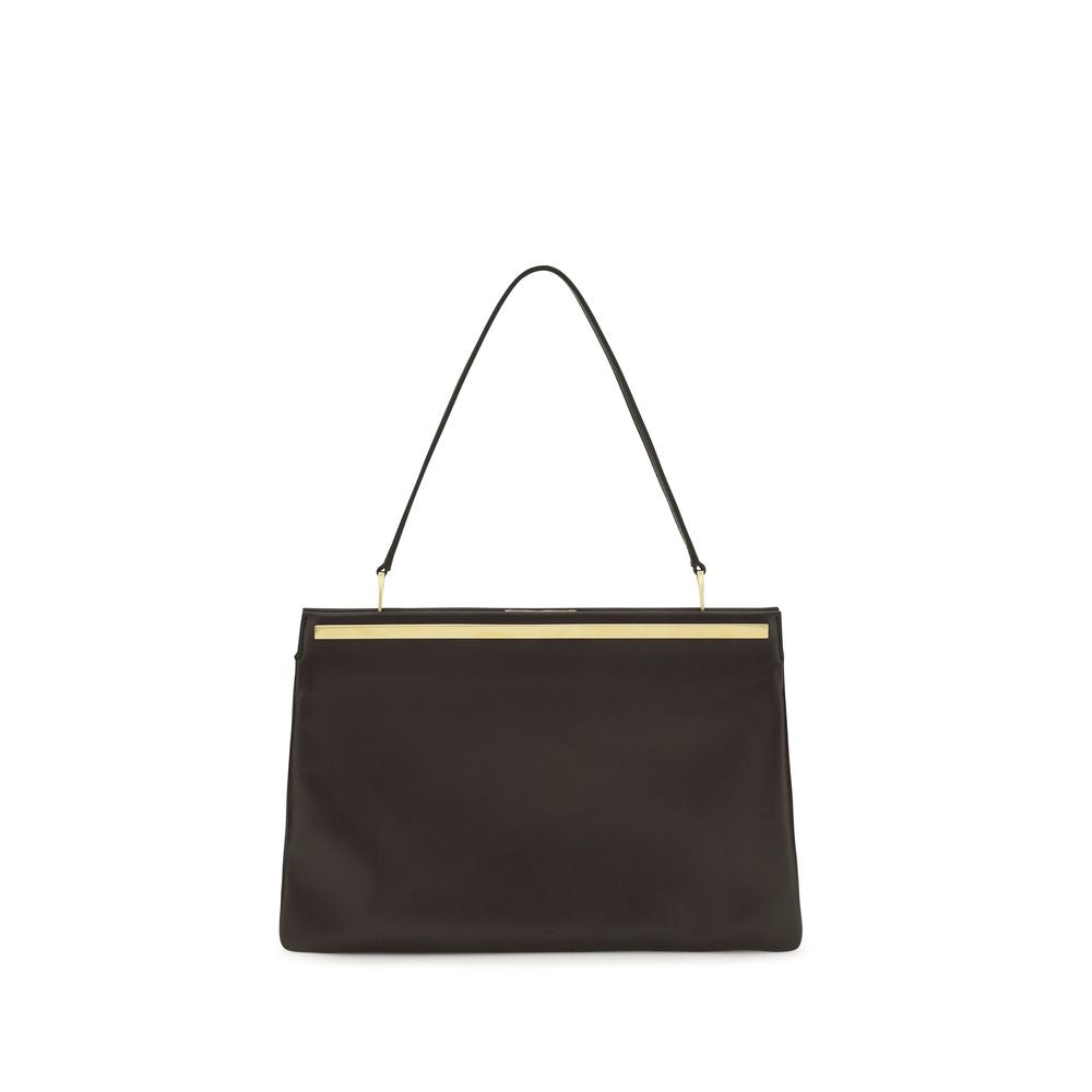 The Row Brown Calf Leather Bos Taurus Shoulder Bag