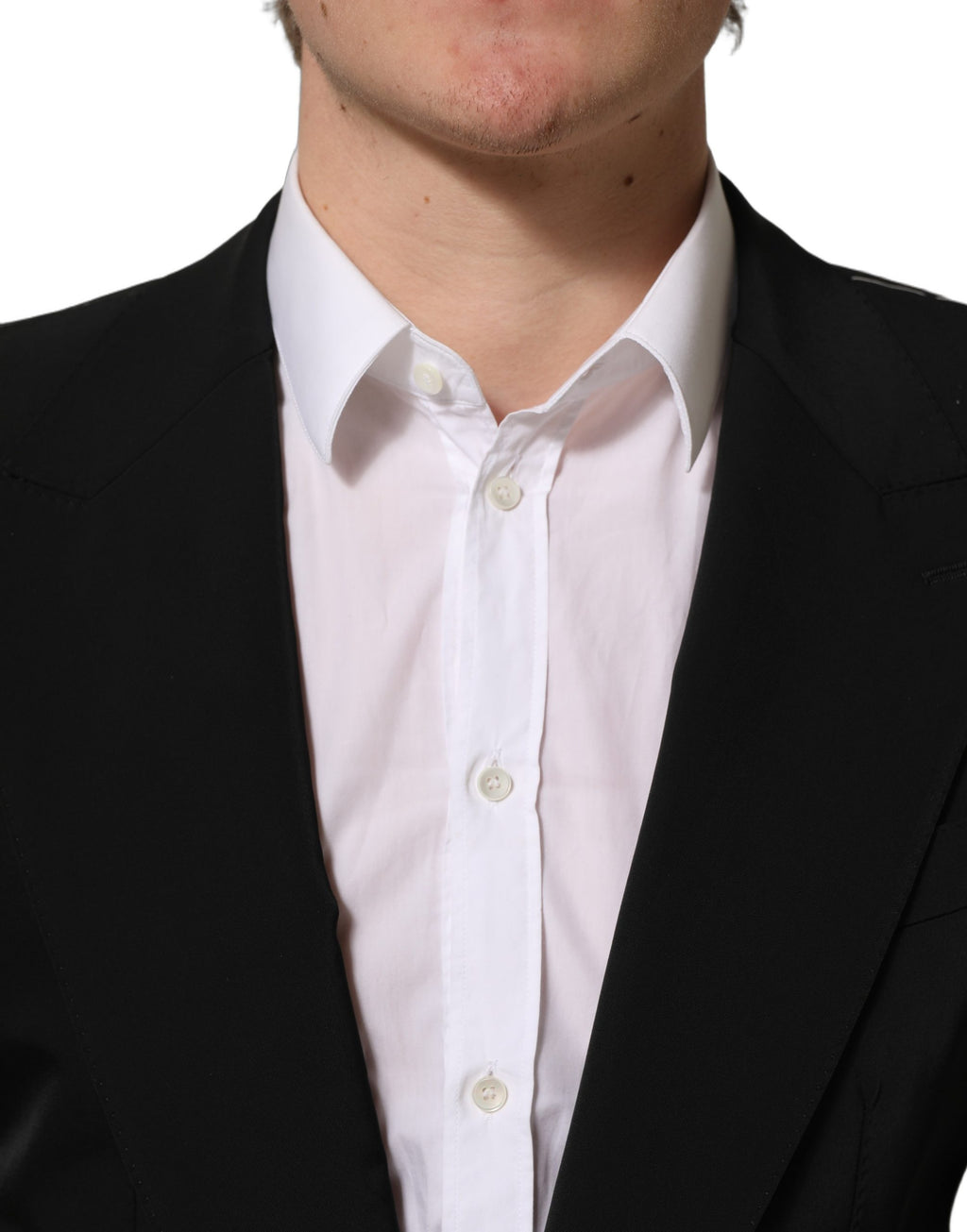 Dolce & Gabbana Black Single Breasted One Button Coat Blazer