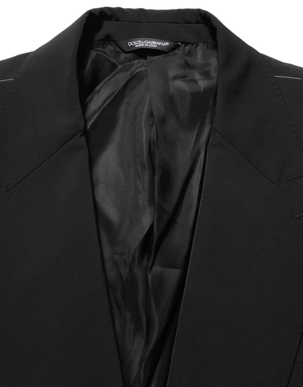 Dolce & Gabbana Black Single Breasted One Button Coat Blazer