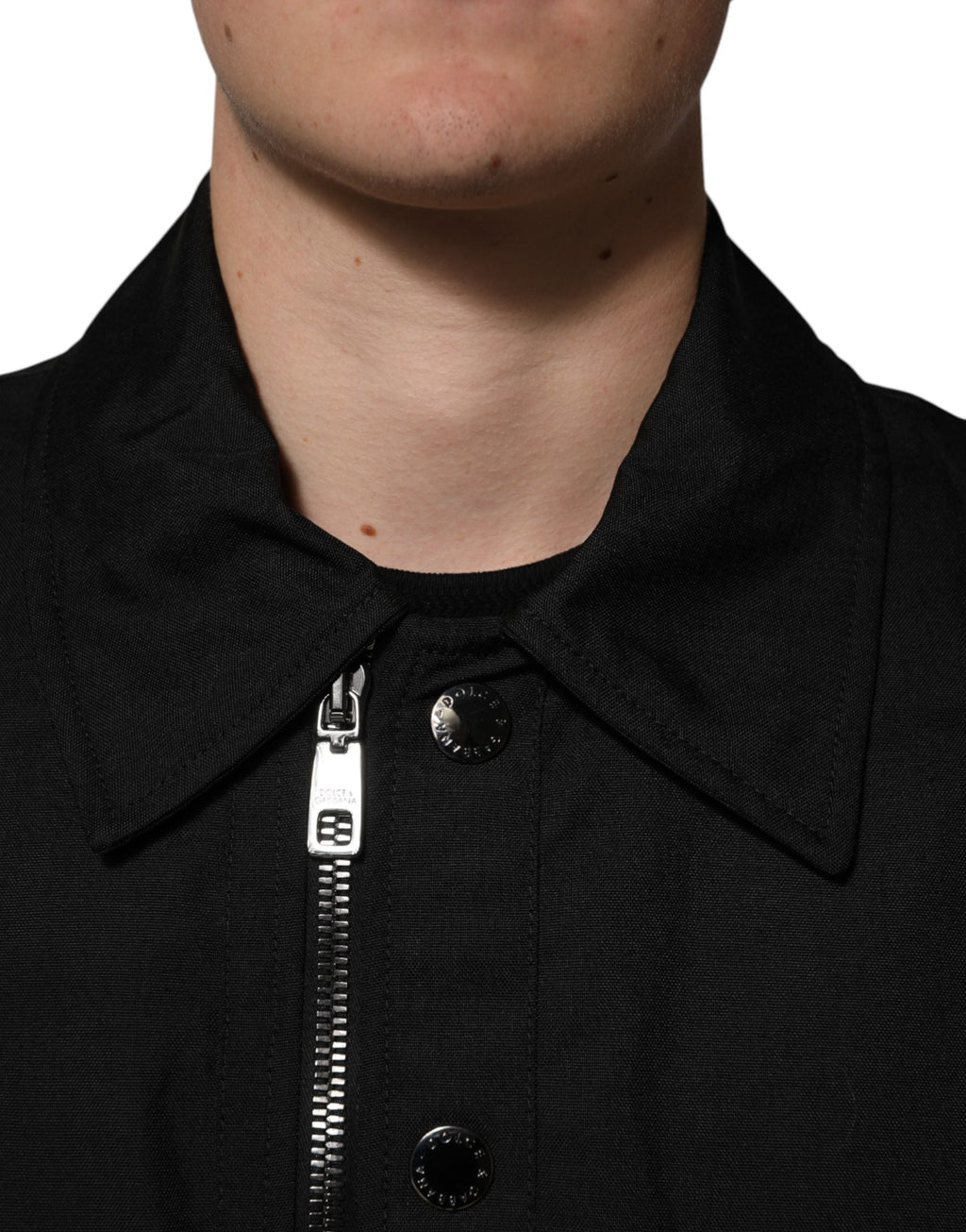 Dolce & Gabbana Black Nylon Full Zip Blouson Bomber Jacket