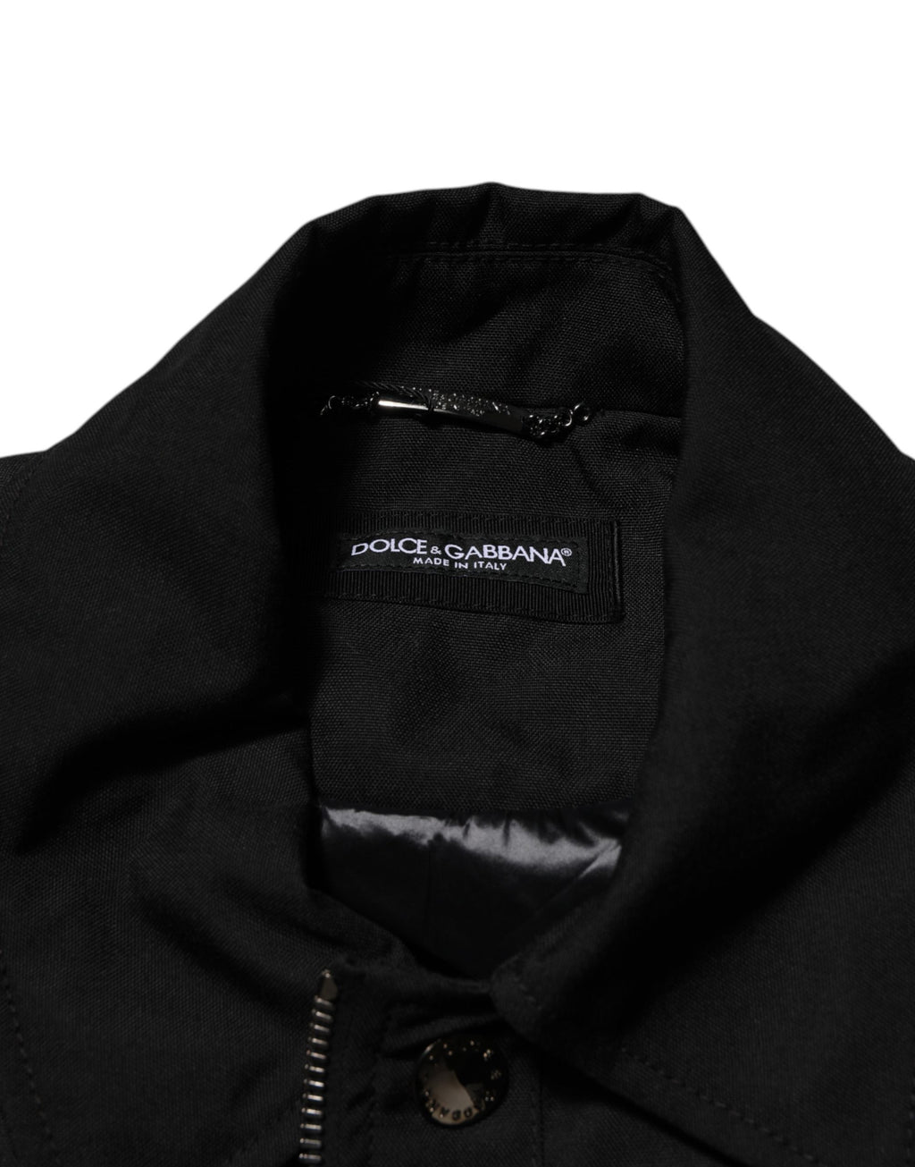 Dolce & Gabbana Black Nylon Full Zip Blouson Bomber Jacket