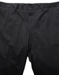 Dolce & Gabbana Black Cotton Tapered Leg Dress Trouser Pants