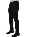 Dolce & Gabbana Black Wool Skinny Leg Dress Men Trouser Pants