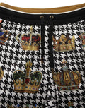 Dolce & Gabbana Multicolor Houndstooth Crown Men Sweatpants Pants