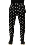 Dolce & Gabbana Black Silk Skinny Leg Dress Men Trouser Pants