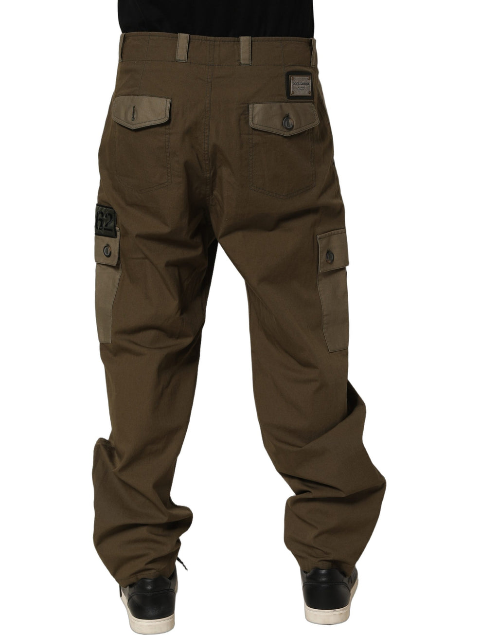 Dolce & Gabbana Brown Mid Waist Straight Cargo Trouser Pants