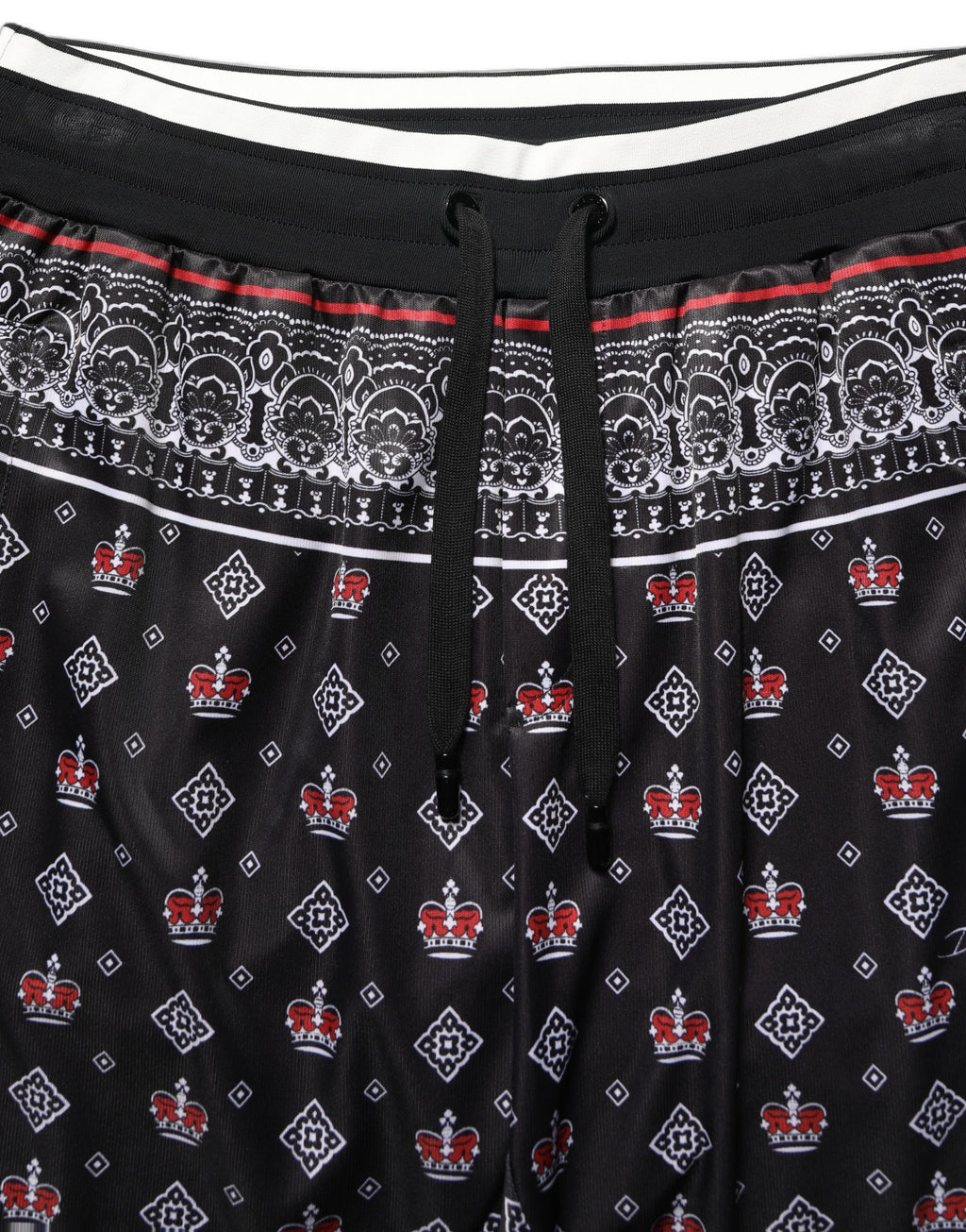 Dolce & Gabbana Black Bandana Crown Jogger Men Trouser Pants