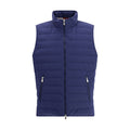 Brunello Cucinelli Blue Polyester Sleeveless Jacket