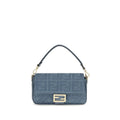 Fendi Blue Raffia Shoulder Bag