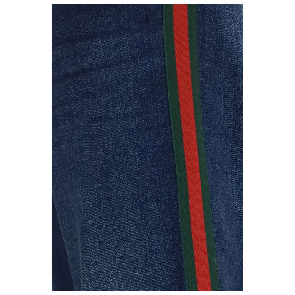 Gucci Blue Cotton Flared Jeans