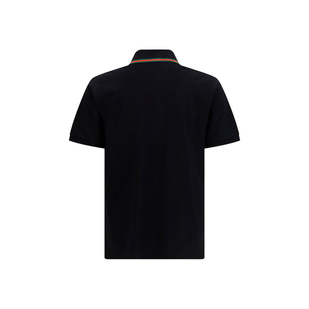 Gucci Black Cotton Polo Shirt