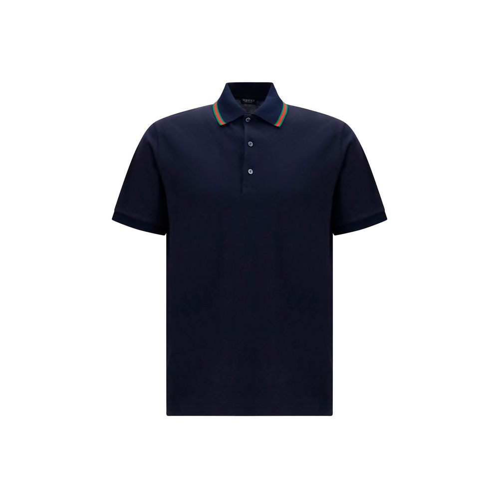 Gucci Blue Cotton Polo Shirt
