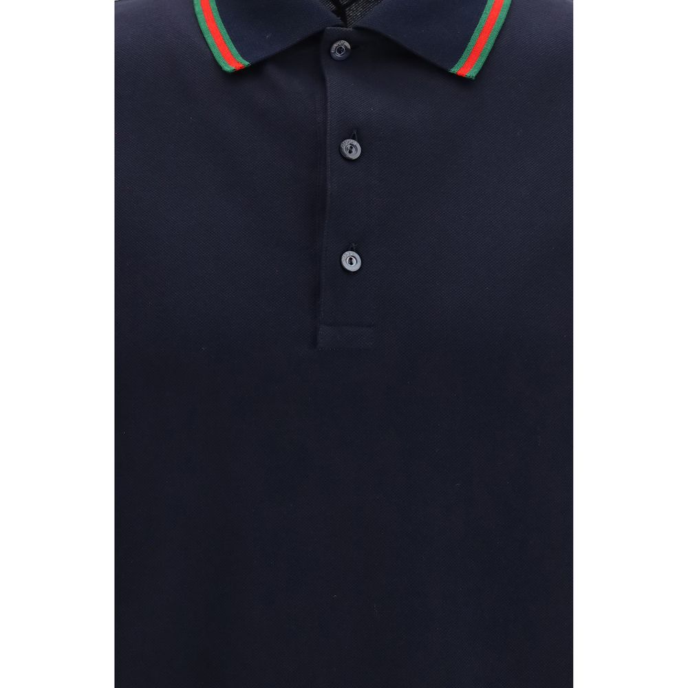 Gucci Blue Cotton Polo Shirt