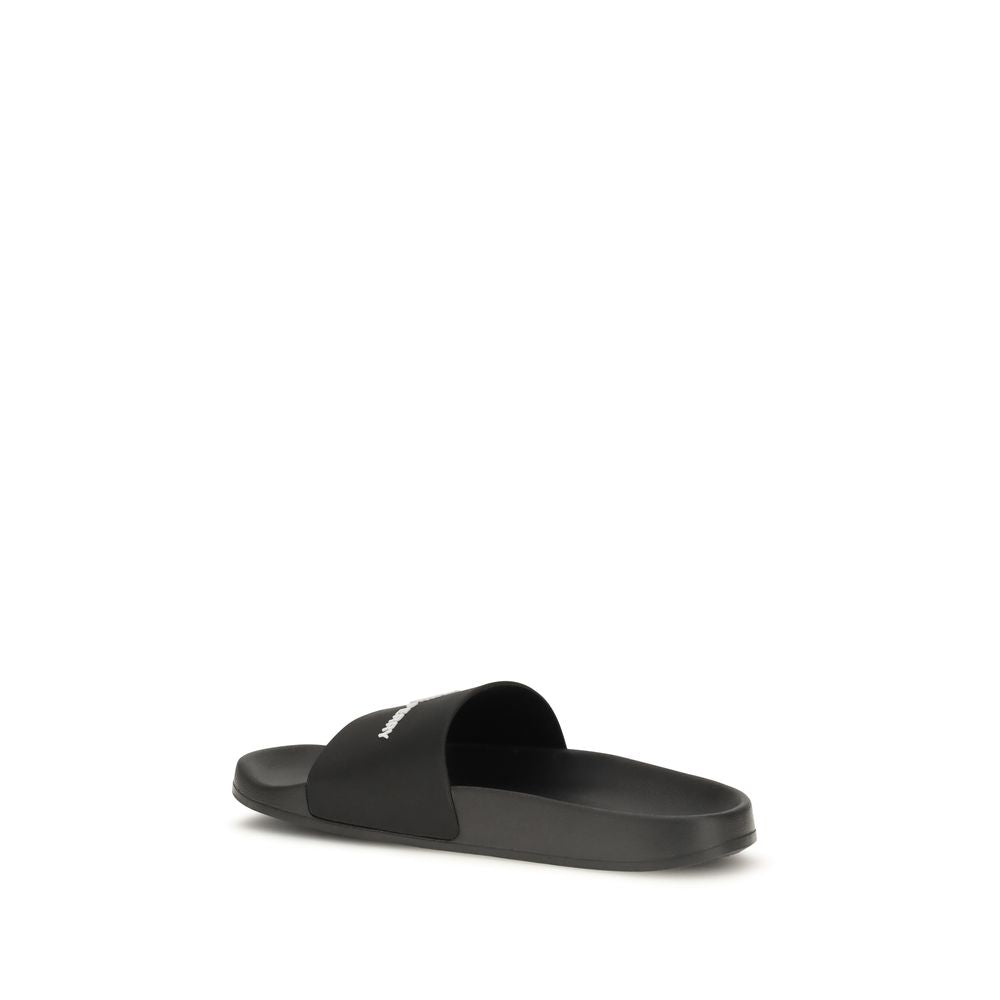 Fred Perry Black Rubber Sandals