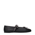 Miu Miu Black Leather Ballet Flats