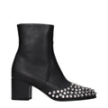 Alaïa Black Leather Ankle Boots