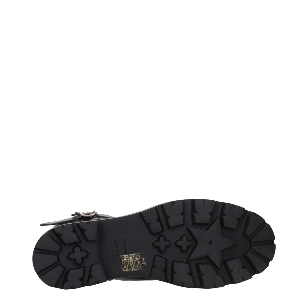 Christian Dior Black Leather Ankle Boots