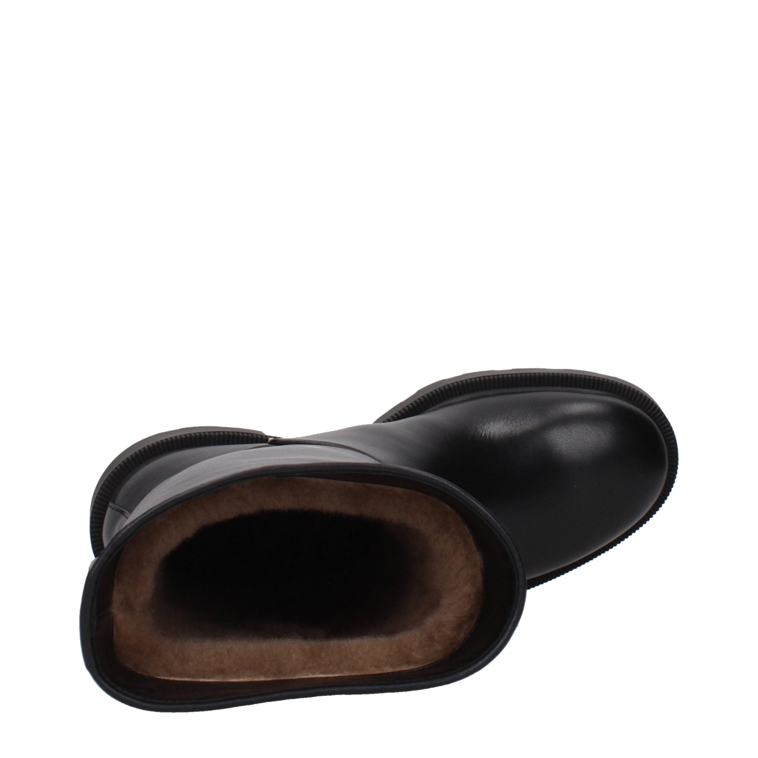 The Row Black Leather Boots