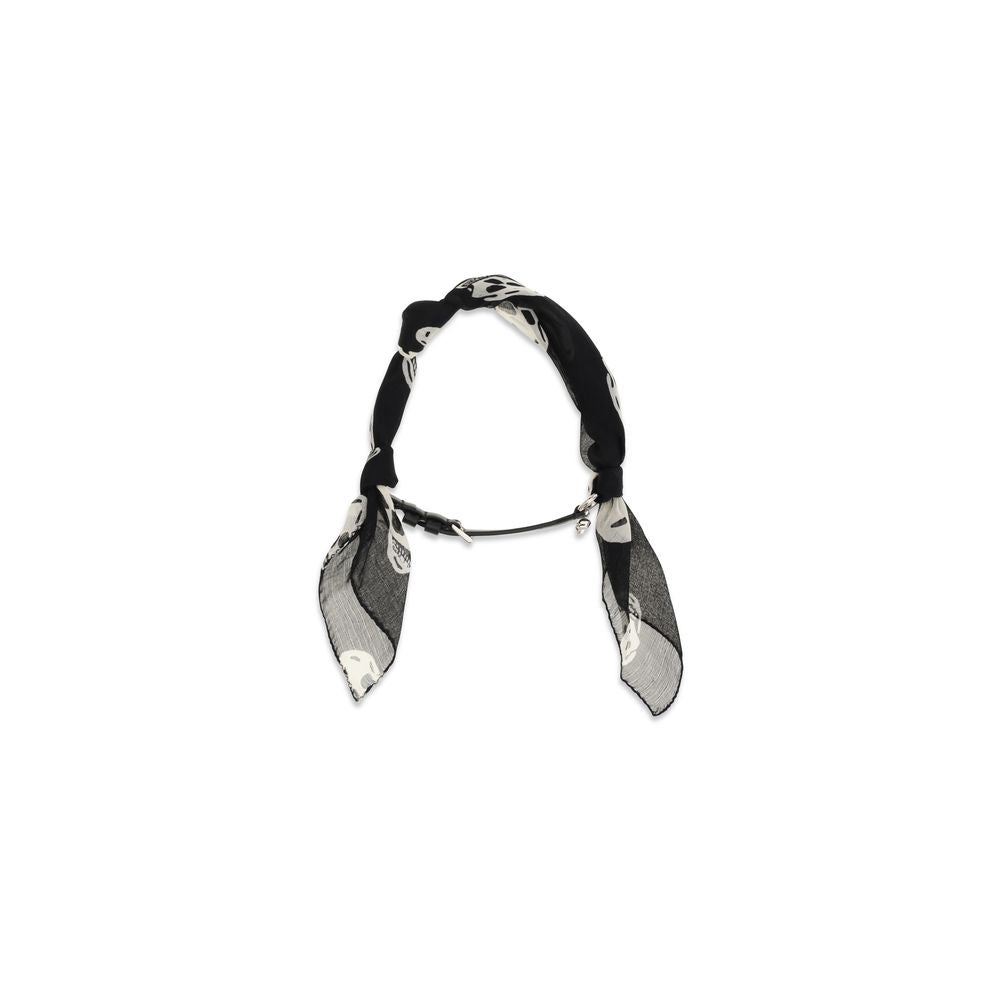 Alexander McQueen Black Silk Scarf