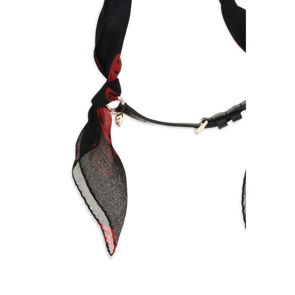 Alexander McQueen Black Silk Scarf
