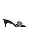 The Attico Black Fabric Stiletto Heel Sandals