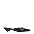 Prada Black Leather Flat Sandals