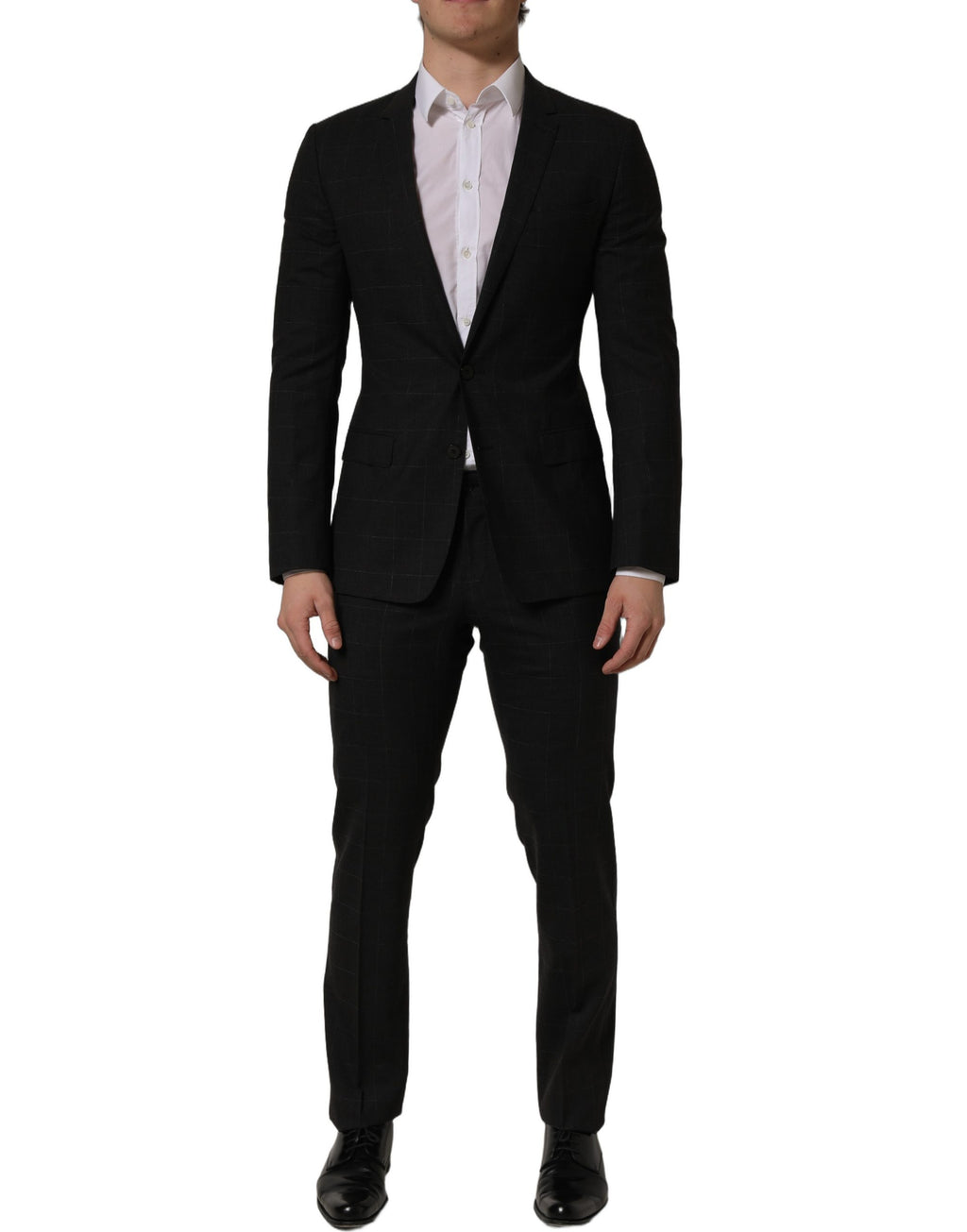Dolce & Gabbana Dark Gray Wool Slim Fit Formal 2 Piece Men Suit