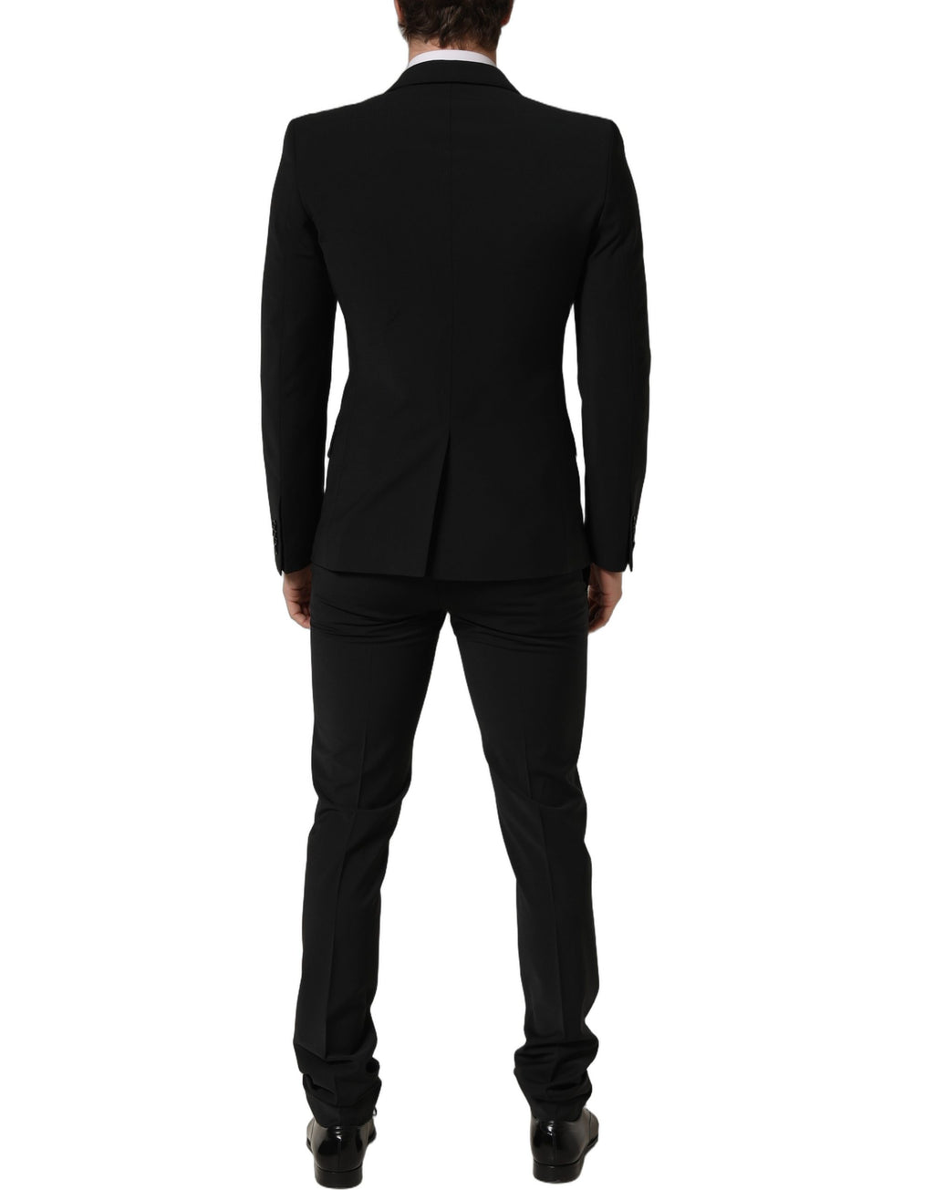 Dolce & Gabbana Black Wool Slim Fit Formal 2 Piece Men Suit