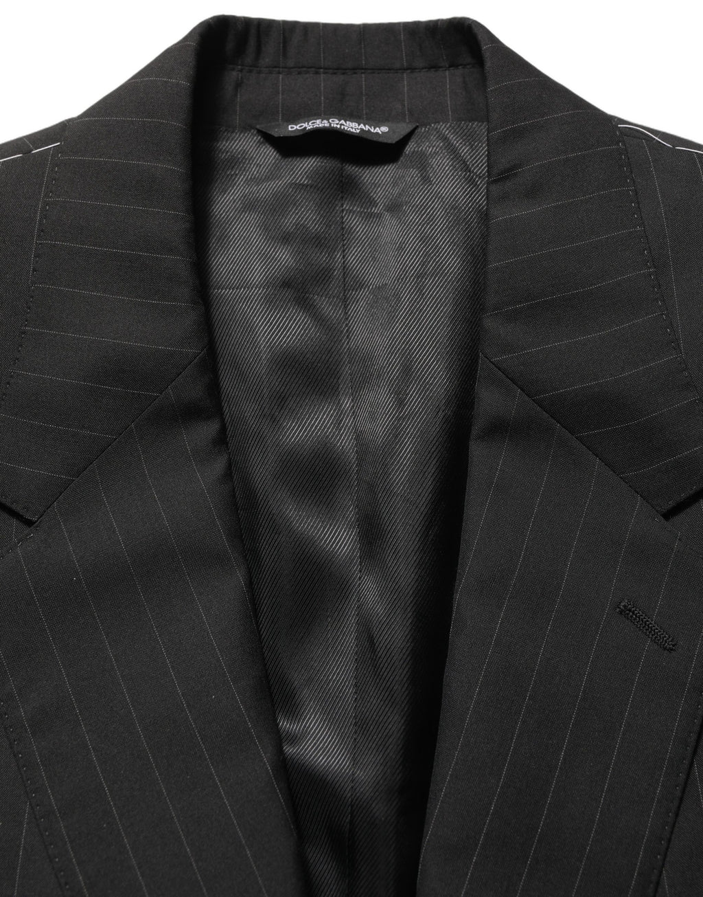 Dolce & Gabbana Dark Gray Stripes Slim Fit Formal 3 Piece Suit
