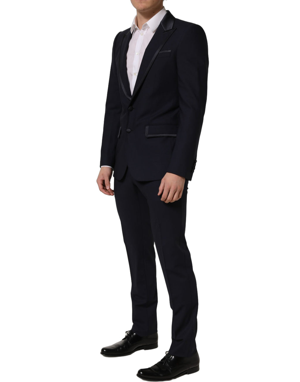 Dolce & Gabbana Dark Blue Wool Slim Fit Formal 2 Piece Men Suit