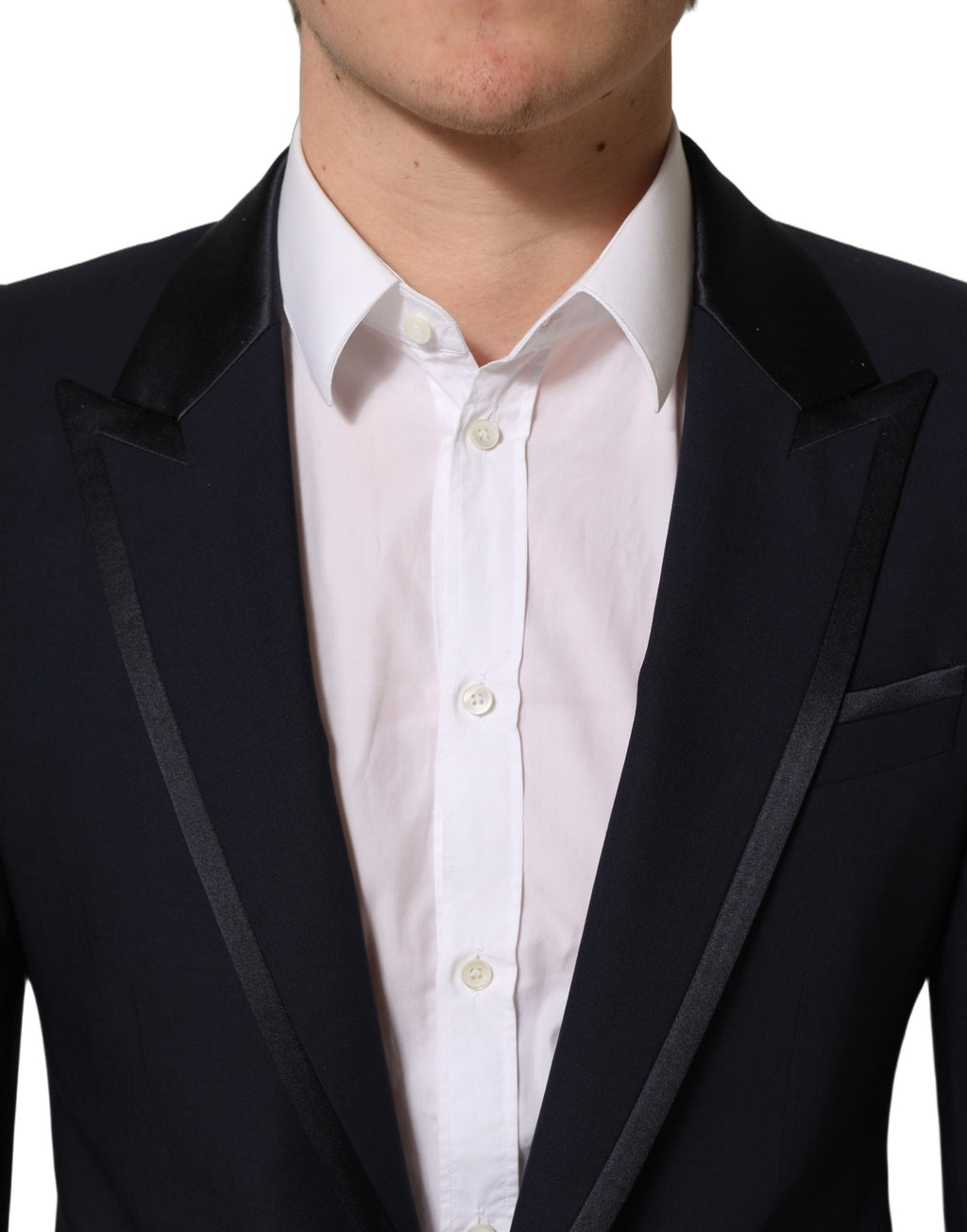Dolce & Gabbana Dark Blue Wool Slim Fit Formal 2 Piece Men Suit