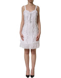Dolce & Gabbana White Broderie Anglaise Cotton Mini Dress