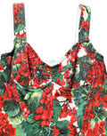 Dolce & Gabbana Multicolor Geranium Print A-line Mini Dress