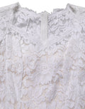 Dolce & Gabbana White Floral Lace Mermaid Long Gown Dress